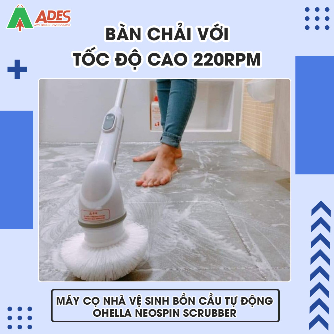 May co rua toilet tu đong Ohella Neospin Scrubber