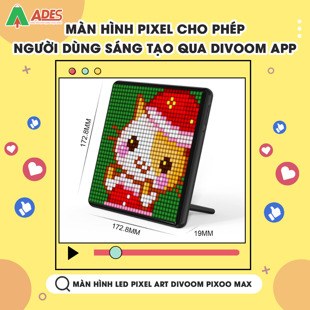 Man hinh Led Pixel Art Divoom Pixoo Max