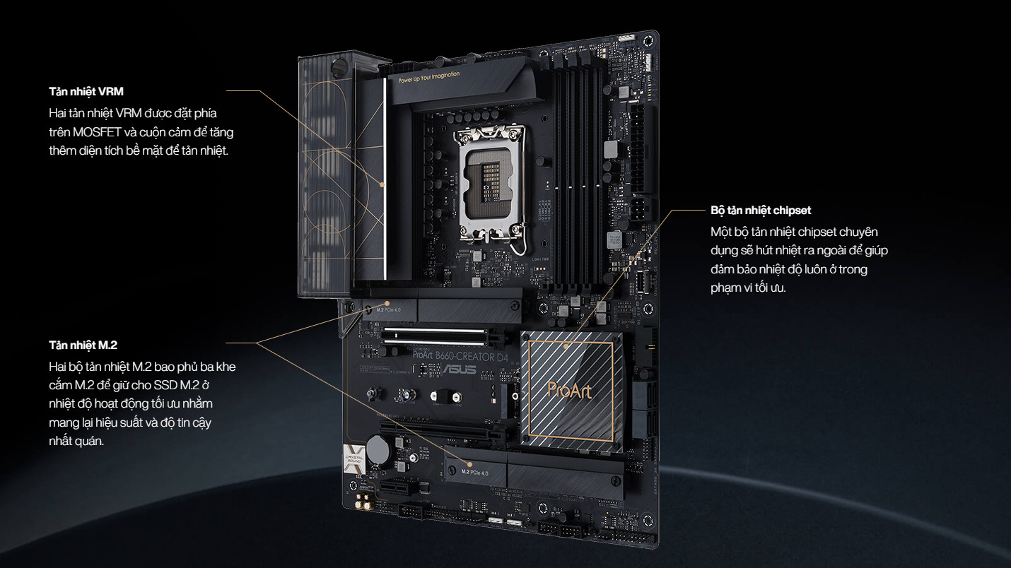 Mainboard Asus ProArt B660-CREATOR D4 (Intel) - HugoTech - Beat the Lowest Price